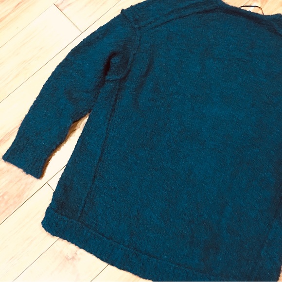 FP Free People hunter green cozy knit baggy style sweater Large winter - Picture 5 of 6